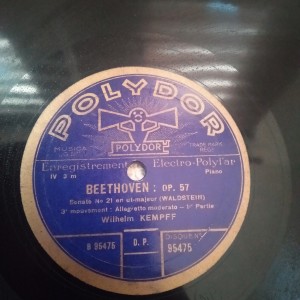 SHELLAC RECORD 78rpm POLYDOR BEETHOVEN op.57.Wilhelm Kempff