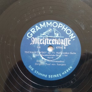 78rpm record TSCHAIKOWSKY op.71 NUSSKNACKER SUITE Nutcracker S.1 Paul Van Kempen 30cms