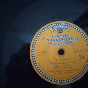 Δισκος 78 στροφων SHELLAC 78rpm DEUTSCHE GRAMMOPHONE GESELLSCHAFT SCHNEETRIEBEN RUSSIAN VOLKSWEISE 25cms