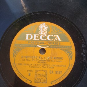 78rpm record DECCA  ALEGRO MA NON TROPPO MAX FIEDLER The BERLIN STATE OPERA ORCHESTRA 30cms