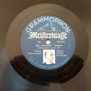 78rpm record DER FREISCHUTZ ( Weber ) Overture 3. & 3 Akt Wilhelm Furtwangler 30cms