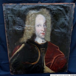 ANTIQUE OIL PAINTING 17 CENTURY of KING CARLOS II HABSBURG DYNASTY of SPAIN