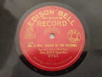 Δισκος 78 στροφων SHELLAC 78rpm EDISON BELL Mr & Mrs Brown at the Pictures Harry Bluff Buena Bent 25cms