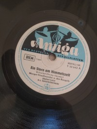 Δισκος 78 στροφων SHELLAC 78rpm AMIGA GONDELN VOR VENEDIG Klaus Gross EIN STERN HIMMELSZELT A.Lutter 25cms